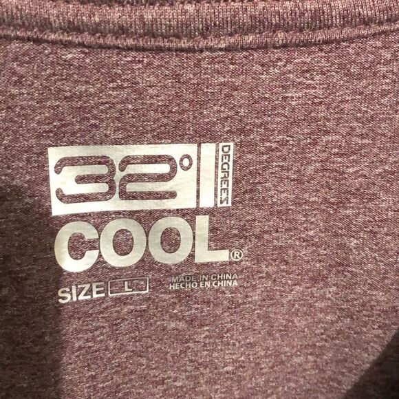 32 Degree Cool polo size L Heather Pink - Picture 2 of 4